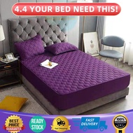 READY STOCK HILTON BEDSHEET WITH COTTON FREE BAG / CADAR HILTON ANTI KEDUT ISI KAPAS /30% WATERPROOF