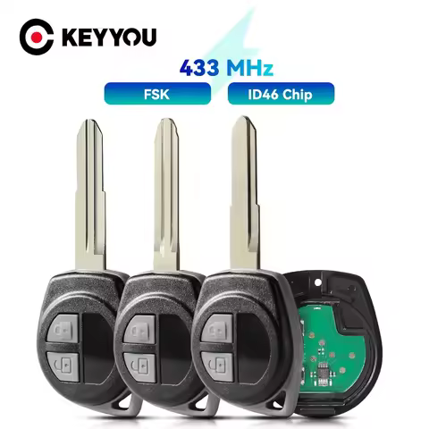 KEYYOU For Suzuki Swift SX4 ALTO Vitara Ignis JIMNY Splash FSK 433MHz ID46 Chip Remote Car Key HU133