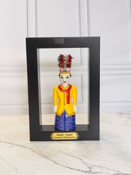 Pajangan Miniatur Ondel Kayu Jati / Pen Holder Ondel - Ondel / Miniatur Ondel Kayu