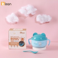Bát ăn dặm Misan chất liệu Inox 304 kèm thìa và nắp đậy cho bé đáng yêu Bát giữ nhiệt cho bé Bebi123