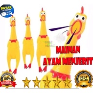 MC SNI Chicken Toys Screaming Chicken Shrilling Dog Cat Toy Chicken Toy Sound Anti-Tear Rubber Chick