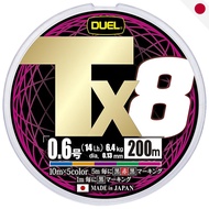 DUEL Tx8 PE Fishing Line - High Strength, High Sensitivity, Long Lasting - Multiple Colors and Lengt