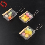 LALPINA Mini Fast Food Box Keychain, Plastic Fast Food Box Simulation Fast Food Box Keychain, Mini T