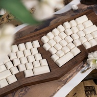 PBT Keycaps New Milk White 160 Keys SA Profile Double Shot Translucent Keyboard Keycaps for MX Switc