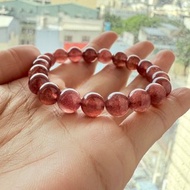 鴿血紅星光星光草莓晶手串