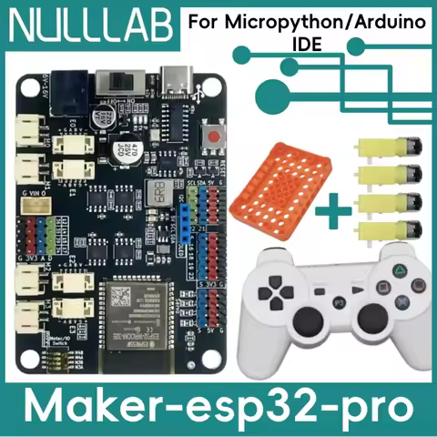 Maker-ESP32-pro 2.4GHz WiFi & Bluetooth ESP32-WROOM-32E 6-16V 3A 3A High-Current USB-C Motor Driver 