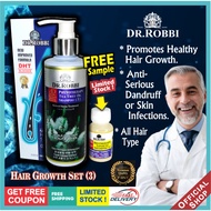 3.) DR.ROBBI ANTI-DANFRUFF HAIR GROW SET ( 1x Anti-DANDRUFF SHAMPOO (3) + 1 x HAIR GROWTH TONIC)