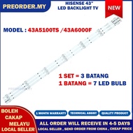 43A5100TS / 43A6000F HISENSE 43" LED TV BACKLIGHT (LAMPU TV) HISENSE 43 INCH LED TV BACKLIGHT 43A510