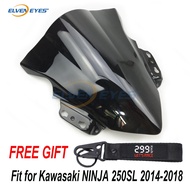 กระจกบังลมหน้ารถมอเตอร์ไซค์อุปกรณ์เสริมสำหรับ Kawasaki NINJA 250SL 2014-2018 2015 2016 2017แผ่นกันลม