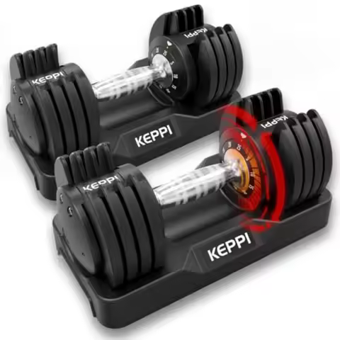 Adjustable Dumbbells Set 25lb 40lb 55lb 60lb Anti-Slip Metal Fast Adjust Weight Handle for Full Body
