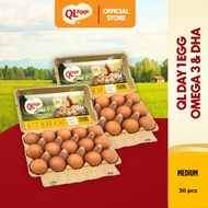 QL Omega 3 & DHA Egg - Medium 30pcs Fresh Egg Farm Fresh Egg Telur Segar