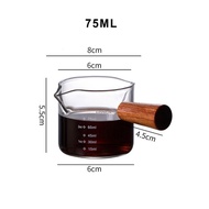 【SG Ready】75ml Espresso Measuring Glass Shot Glass Measuring Cup Coffee Measuring Glass  with Scale