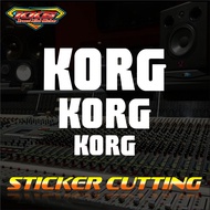 Cutting sticker hardcase box sound system korg. keyboard audio sticker korg logo