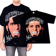HITAM Vonseey ISLAM MAKHACHEV SPORT UFC BLACK OVERSIZE T-SHIRT