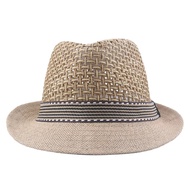 Parent-Child Kids Boys Men Straw Hat Sun Protection Fedora New Fashion 2024 Summer Women Panama Jazz Fedora Sunhat Beach Cap