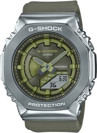 佐敦門市 100% 全新 Casio G-Shock 鋼殼 GM-S2100 GM-S2100-3A GM-2100 Green 綠色 GM-S GMS2100 Boy size 農家橡樹 Casioak 女士系列 S系列 Green Metal Bezel Stainless Steel 經典 熱賣 人氣 一年保養