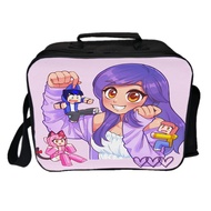 [yues] Children Aphmau Cartoon 3D Game Pattern Lunch Bag Student Food Picnic Bag A Must-have Lunch B