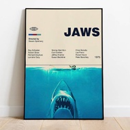 Movie POSTER ️ Movie Painting : JAWS Poster - Wall Painting - Wall Decor -