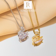 (Titan) N53 Dây Chuyền Nữ Titan Không Đen Gỉ Mặt Thiên Nga Vàng Bạc Sáng Đẹp