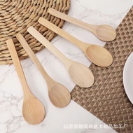 sudu kayu wooden spoon Unpainted Jam Spoon Seasoning Spoon Wooden Spoon Coffee Spoon Mini Wooden Spo