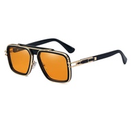 Trendy Retro Sunglasses for Men Women Stark Vintage Shades 70s Italian Fashion Square Metal Glasses