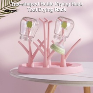 CUS-Tree-Shaped Baby Bottle Drain Rack Detachable Stick Easy Cleaning Bottle Drying Rack Dustproof