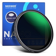 NEEWER 67mm Variable ND Filter ND3-ND1000, 1.5-10 Limited Stops Neutral Density Filter with HD Optic
