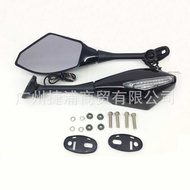 Motorcycle LED Single Light Sports Car Mirror Modified Mirror with Light Boutique Rearview Mirror Re