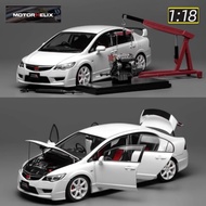 New

 MOTORHELIX Diecast model 1:18 Civic Type R FD2 2007 Car model static display collection