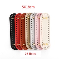5 x 18cm PU Bag Base with Stud/ Tapak Beg Kait/ Bag Bottom/ Leather Base/ Crochet Bag base/ Handmade