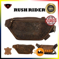 ORIGINAL RUSH RIDER GENUINE LEATHER WAIST POUCH BAG MEN WOMEN CHEST BAG CROSSBODY BEG PINGGANG KULIT