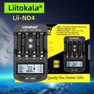 LiitoKala Lii-ND4 NiMH/Cd charger aa aaa charger LCD Display and Test battery capacity For 1.2V aa a
