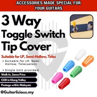 Multi-Colour 3 Way Selector / Toggle Switch Tip Cover for Les Paul, Semi-Hollow, Telecaster Electric