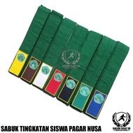 HIJAU MERAH AQWF76 Pagar Nusa Student Level Belt PN Bet Palette Logo Strip Yellow Brown White Red Bl