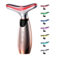 Pedete Facial Massager, 7 Colors Red Light Therapy for Face and Neck, Face Lift Device with 113°F He