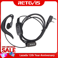 Retevis RT21 2 Way Radio Earpiece with Mic G Shape Ear Hook Headset for Retevis RT22 H-777 UV-5R Arc