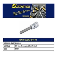 Socket 10x100mm JETJO TOOLS 200636 Hex Bit Socket 1/2" DR LAKONI PRO