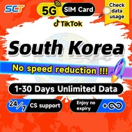 South Korea SIM Card 1-30 Days Daily 1GB/2GB+Unlimited 4G Data Korea eSIM card Can use TK !!!