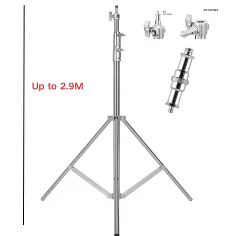Stainless Steel Big Tripod 2/2.8/3.2M Foldable Light Super Stand Tripod Photography C-Stand For Spot