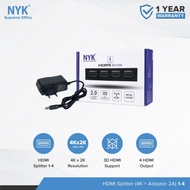 [PROMO]Best HDMI Splitter NYK 4 port 4Kx2K UHD - Splitter hdmi 1-4