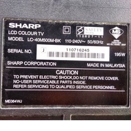 SHARP LC-40M500M-BK | MOTHERBOARD DUNTKF878WE POWERBOARD RDECA439WJPZ INVERTER RUNTKA862WJPZ TCON CP