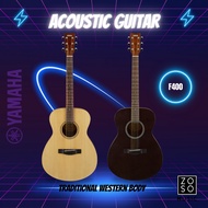 YAMAHA F400 FOLK ACOUSTIC GUITAR, NATURAL SATIN/SMOKY BLACK