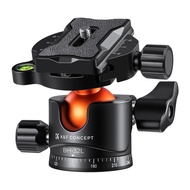 K&F Concept 32mm Metal Tripod Ball Head 360 Degree Rotating Panoramic with 1/4 inch Quick Release Pl