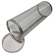 Stainless steel BBQ mesh tube, outdoor BBQ cage, portable BBQ tube, cylindrical BBQ net