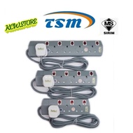 SIRIM APPROVED Extension 3Way- 4Way-5Way 2.0Meter Trailing Socket Extension Plug Socket