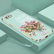 Casing Samsung A22 5G Samsung A22 4G Samsung A13 4G Samsung A13 5G Samsung A23 Samsung A33 Samsung A33 5G Phone Case flowers Silicone pretty Phone Case Send Lanyard