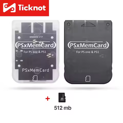 TicKnot PSxMemCard PSX Memory Card Save Data Game Card For PlayStation PS1 PS One Game Console Suppo