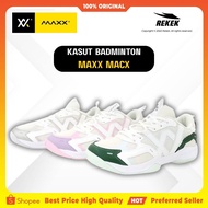 MAXX Macx Badminton & Pickleball Shoes White Grey & White Purple Stylish Badminton Shoes | REKEK