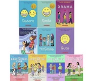 Raina Telgemeier Series (Sisters Drama Smile Ghosts Guts Share Your Smile)+Baby-Sitters Club (10 Boo