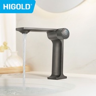 HIGOLD Bathroom Faucet Hot and Cold Water Thermostatic Faucet Dark Grey Memory Control On Bathtub